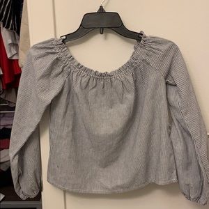 off the shoulder long sleeve top